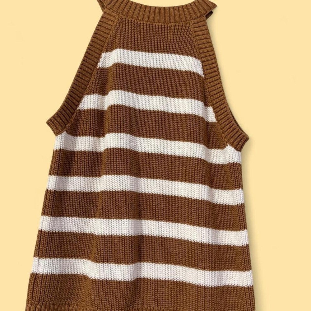 old navy sweater Tank Women || size M || brown striped